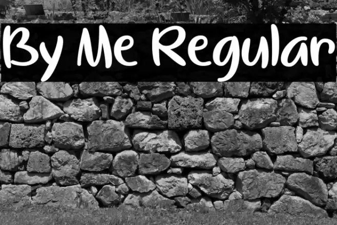 By Me Regular Font examples