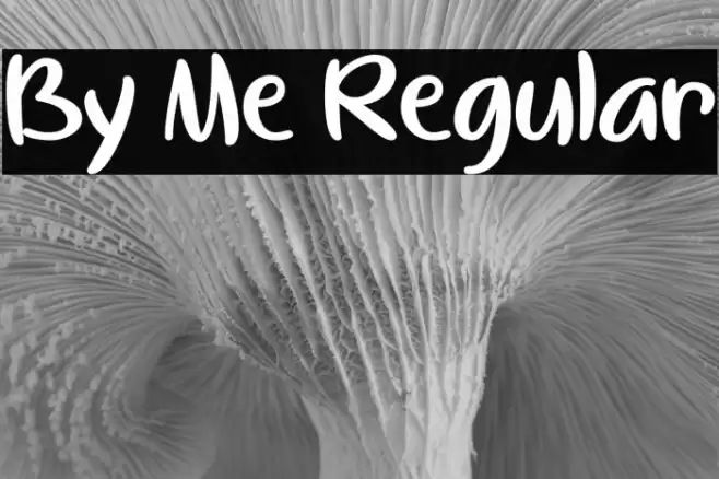By Me Regular Font examples