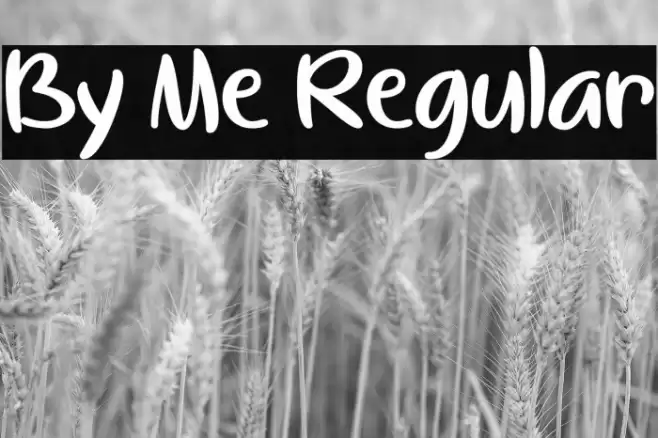 By Me Regular Font examples