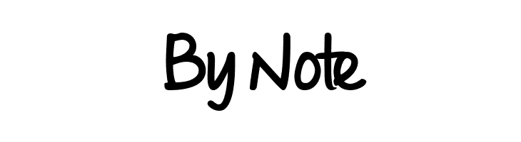 By Note  Frei Schriftart Herunterladen