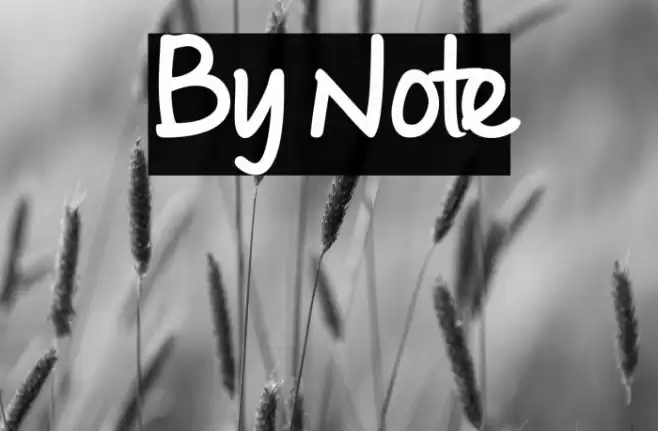 By Note फ़ॉन्ट examples