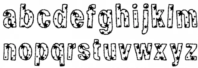 By Starlight Schriftart Kleinbuchstaben