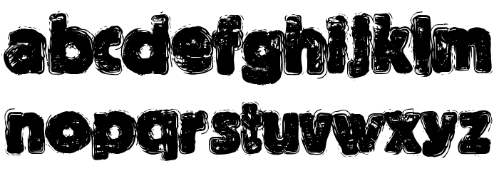 By The Throat Font LOWERCASE
