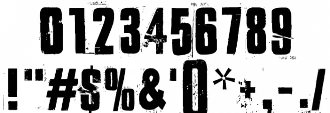 By the way Font OTHER CHARS