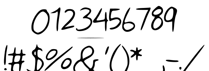 ByMyHand Font OTHER CHARS