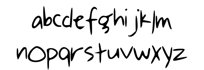 ByMyHand Font LOWERCASE
