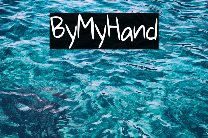 ByMyHand Font examples