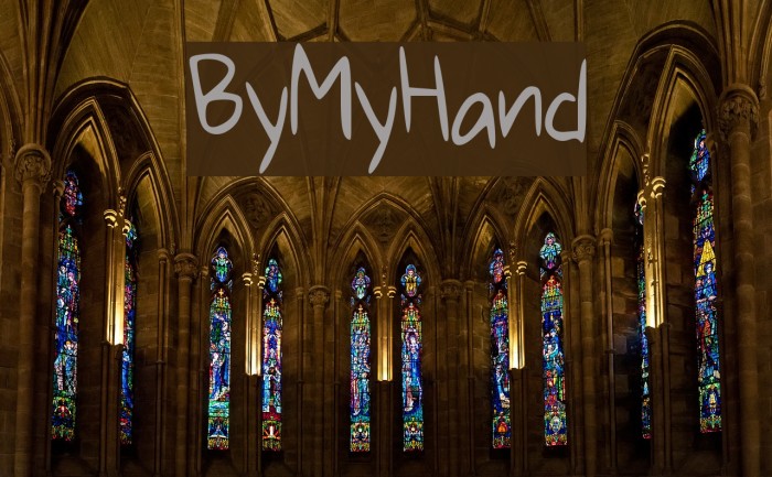 ByMyHand Font examples