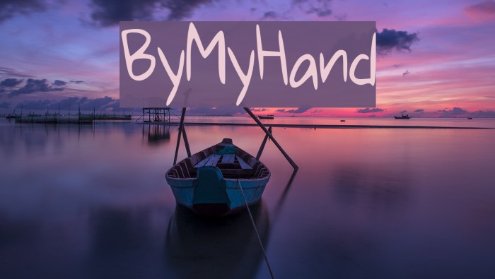 ByMyHand Font examples