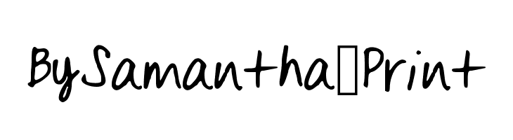 BySamantha_Print Font