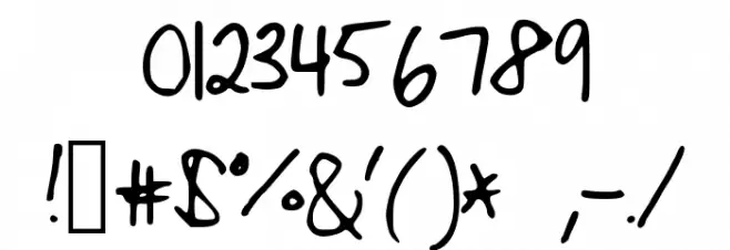 BySamantha_Print Font OTHER CHARS