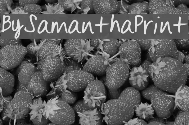 BySamantha_Print Font examples