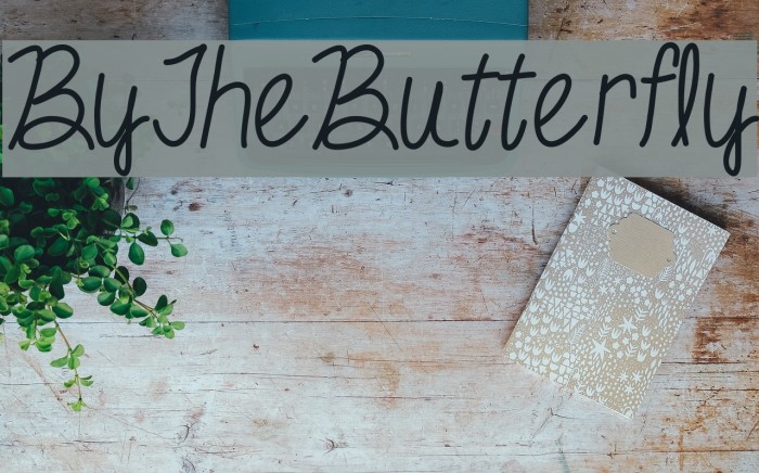ByTheButterfly Font examples