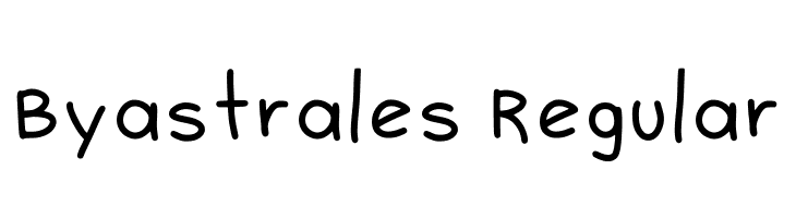 Byastrales Regular  नि: शुल्क फ़ॉन्ट्स डाउनलोड