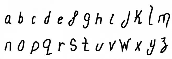 Bybsy Regular फ़ॉन्ट लोअरकेस