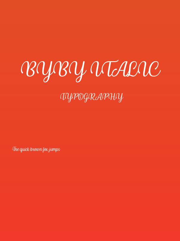 Byby Italic Poster