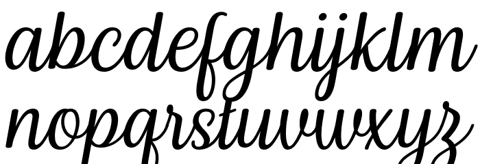 Byby Italic Font LOWERCASE