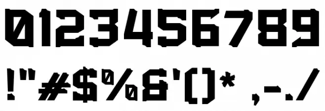 Bye Daft Font OTHER CHARS