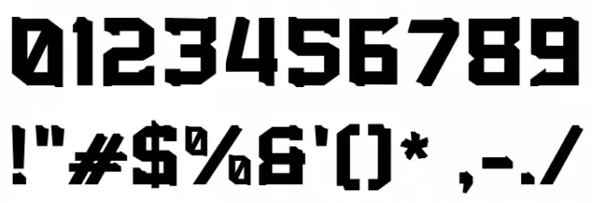 Bye Daft Font OTHER CHARS