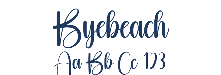 Byebeach Font Preview