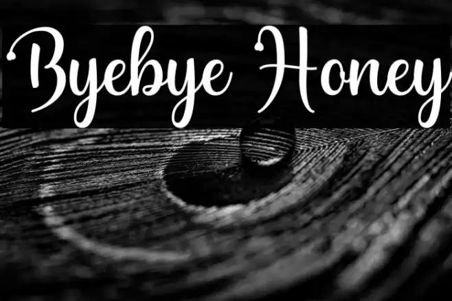 Byebye Honey Font examples
