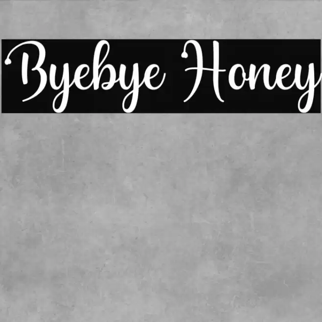 Byebye Honey Font examples
