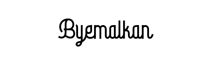 Byemalkan  免费字体下载