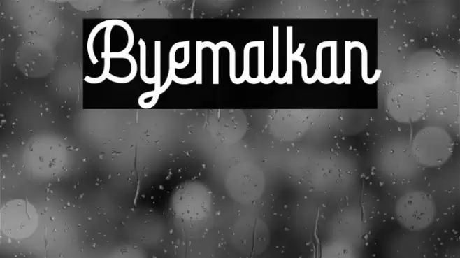 Byemalkan Font examples