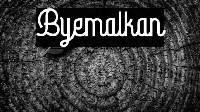 Byemalkan Font examples