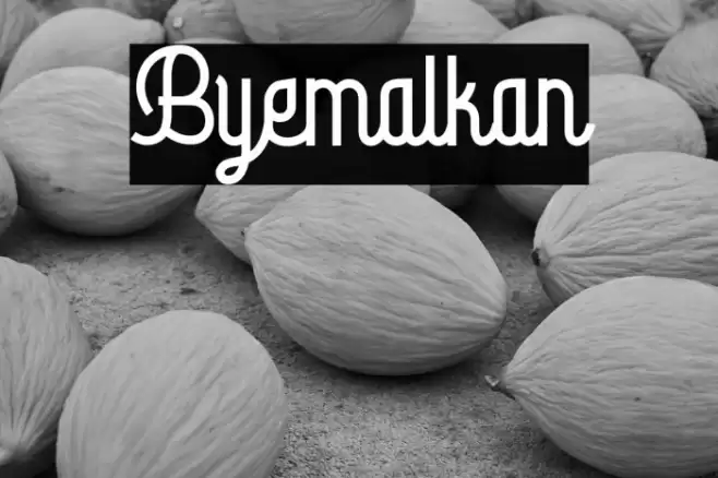 Byemalkan Font examples