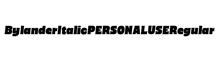 Bylander Italic PERSONAL USE Regular  नि: शुल्क फ़ॉन्ट्स डाउनलोड
