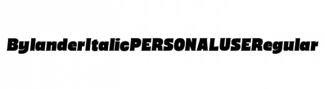 Bylander Italic PERSONAL USE Regular  Fuentes Gratis Descargar