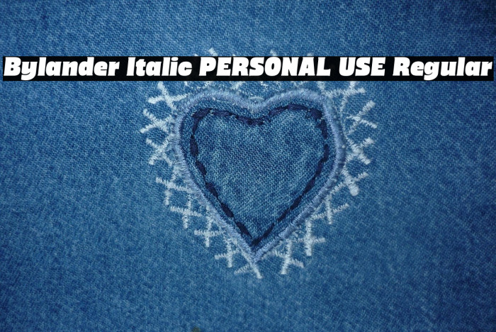 Bylander Italic PERSONAL USE Regular Example 2