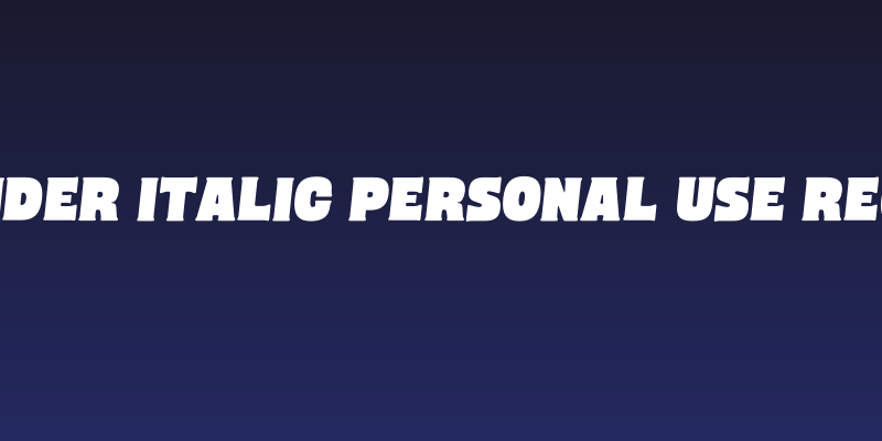 Bylander Italic PERSONAL USE Regular Social Header