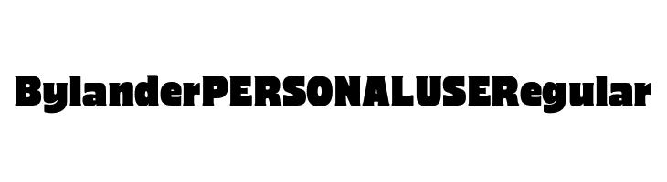 Bylander PERSONAL USE Regular  フリーフォントのダウンロード