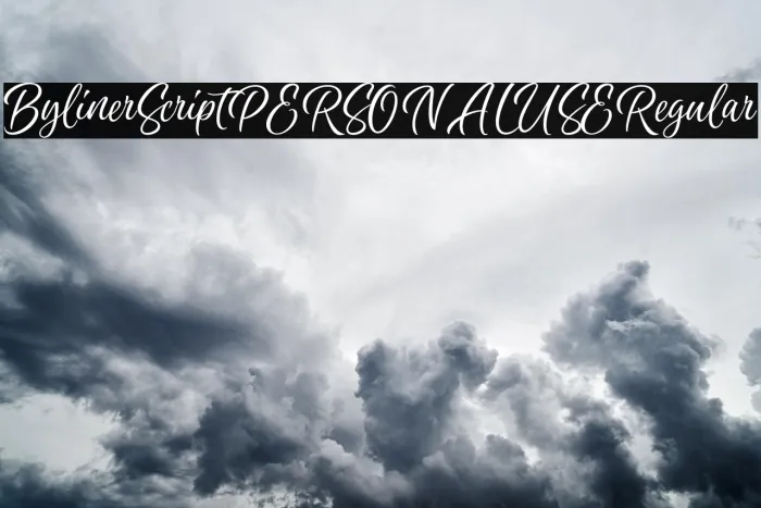 Byliner Script PERSONAL USE Regular Example 1