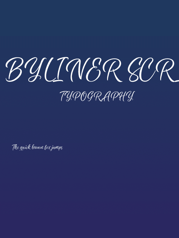 Byliner Script PERSONAL USE Regular Poster