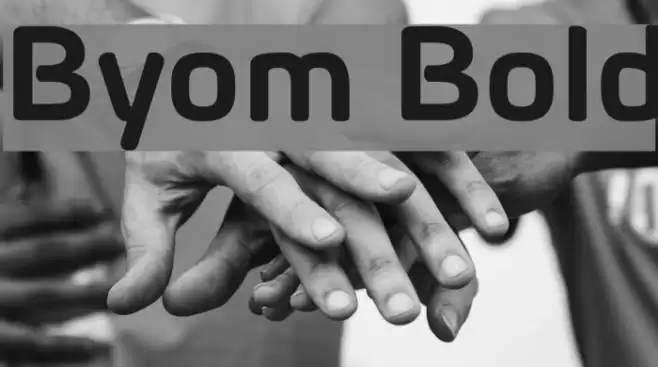 Byom Bold Font examples