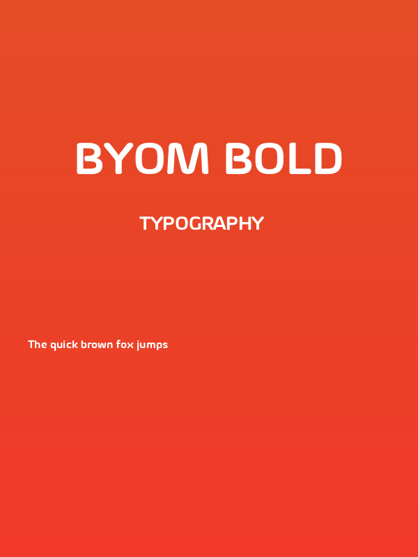 Byom Bold Poster
