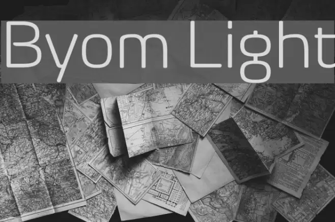 Byom Light Font examples