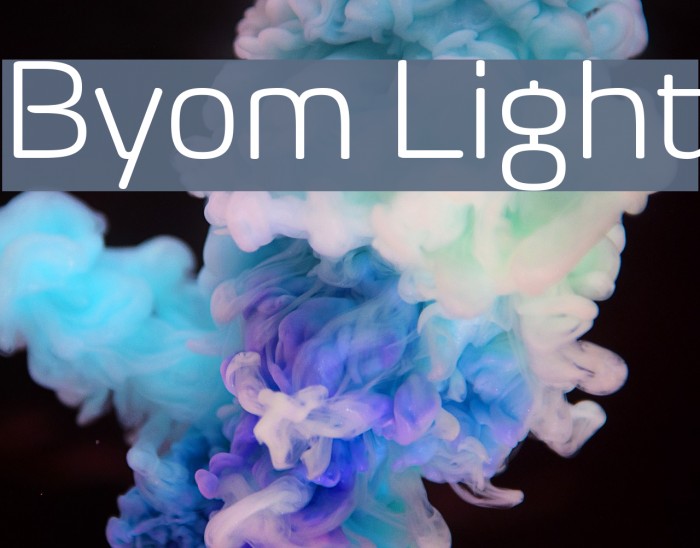 Byom Light Font examples