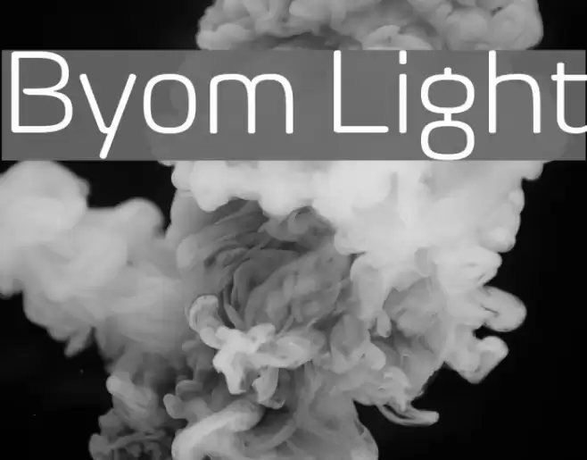 Byom Light Font examples