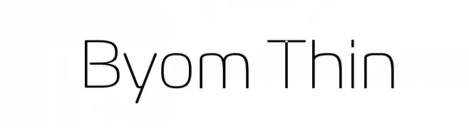 Byom Thin  تنزيل الخطوط