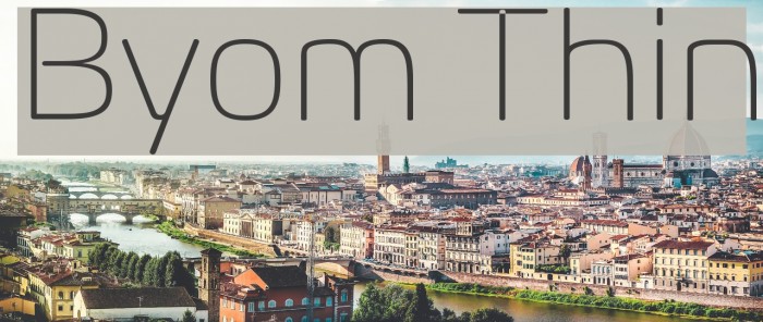 Byom Thin Font examples