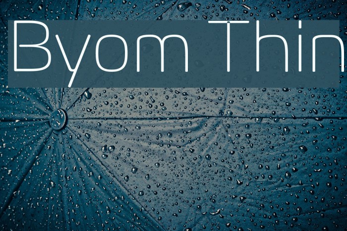 Byom Thin Font examples