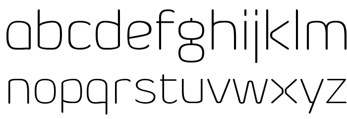 Byom Thin Font LOWERCASE