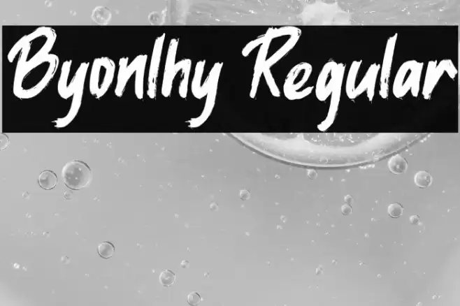 Byonlhy Regular Font examples