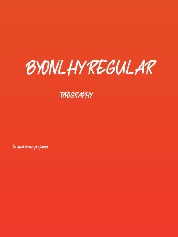 Byonlhy Regular Poster