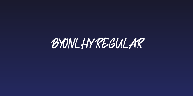 Byonlhy Regular Social Header