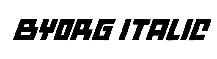 Byorg Italic  नि: शुल्क फ़ॉन्ट्स डाउनलोड